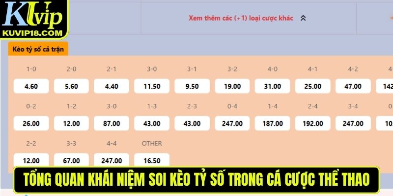 Tổng quan soi kèo tỷ số trong cá cược thể thao